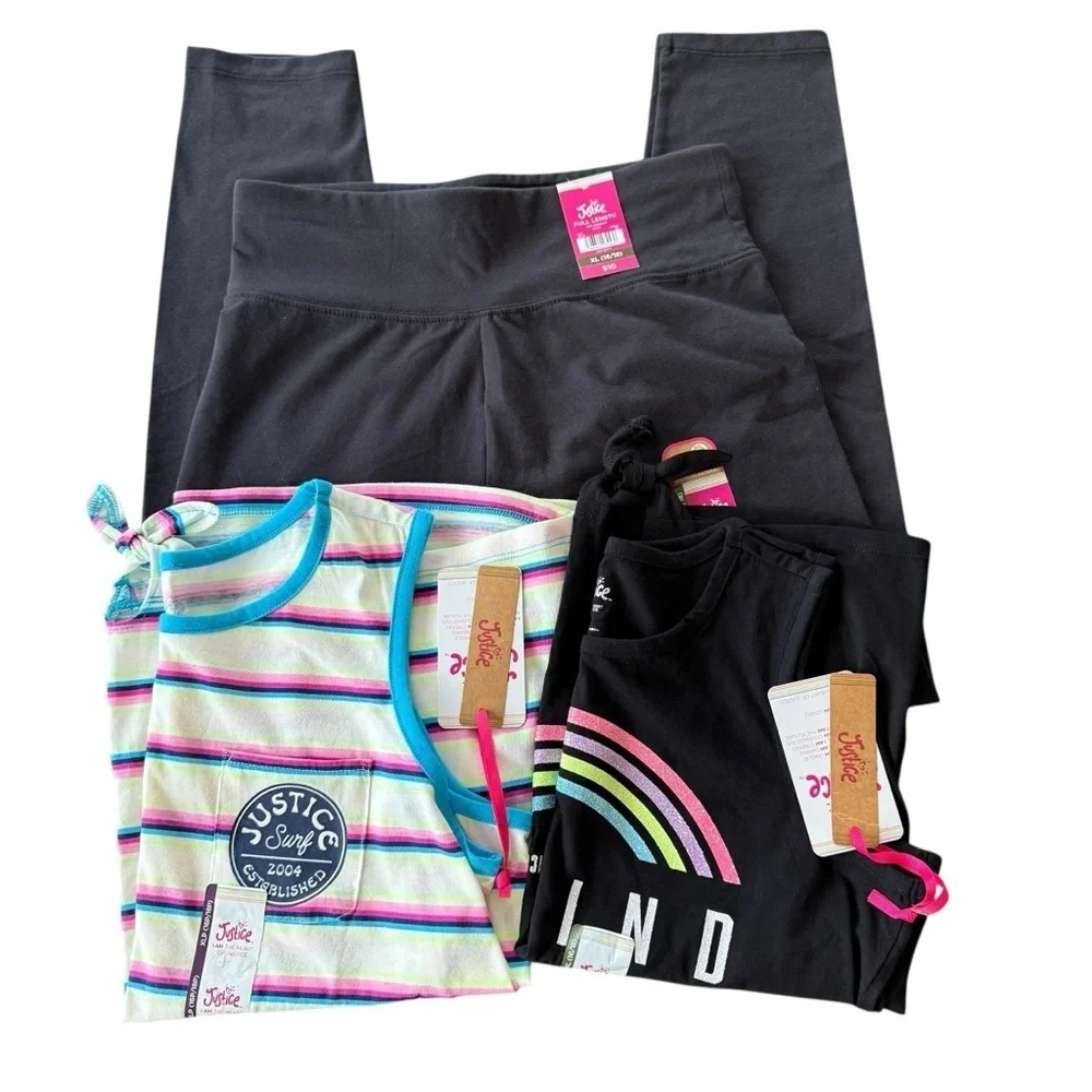 Justice Girls NWT Tank Top and Leggings Bundle